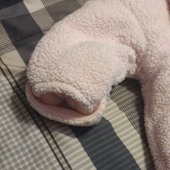 Cozy Pink Bunny Footie for Baby Girl​ - Picture 6 of 14